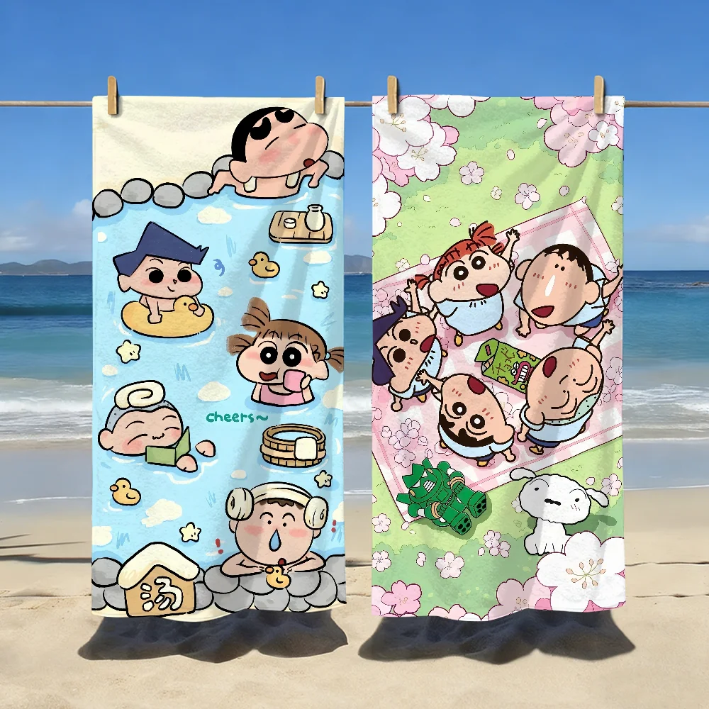 Cartoon C-Crayon S-Shin-chan-S Towel For Swim Yoga Gym Quick Drying Soft and skin-friendly Beach Towels All-Season