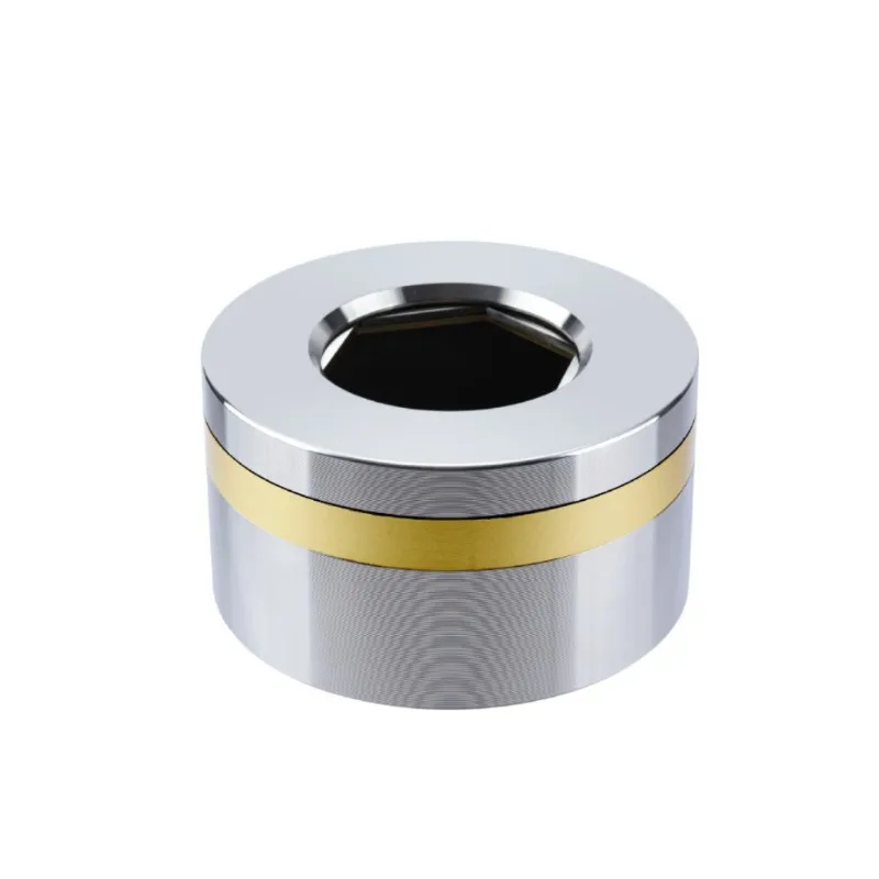 

Light luxury ashtray 304 stainless steel rotary decompression high quality hotel ashtray