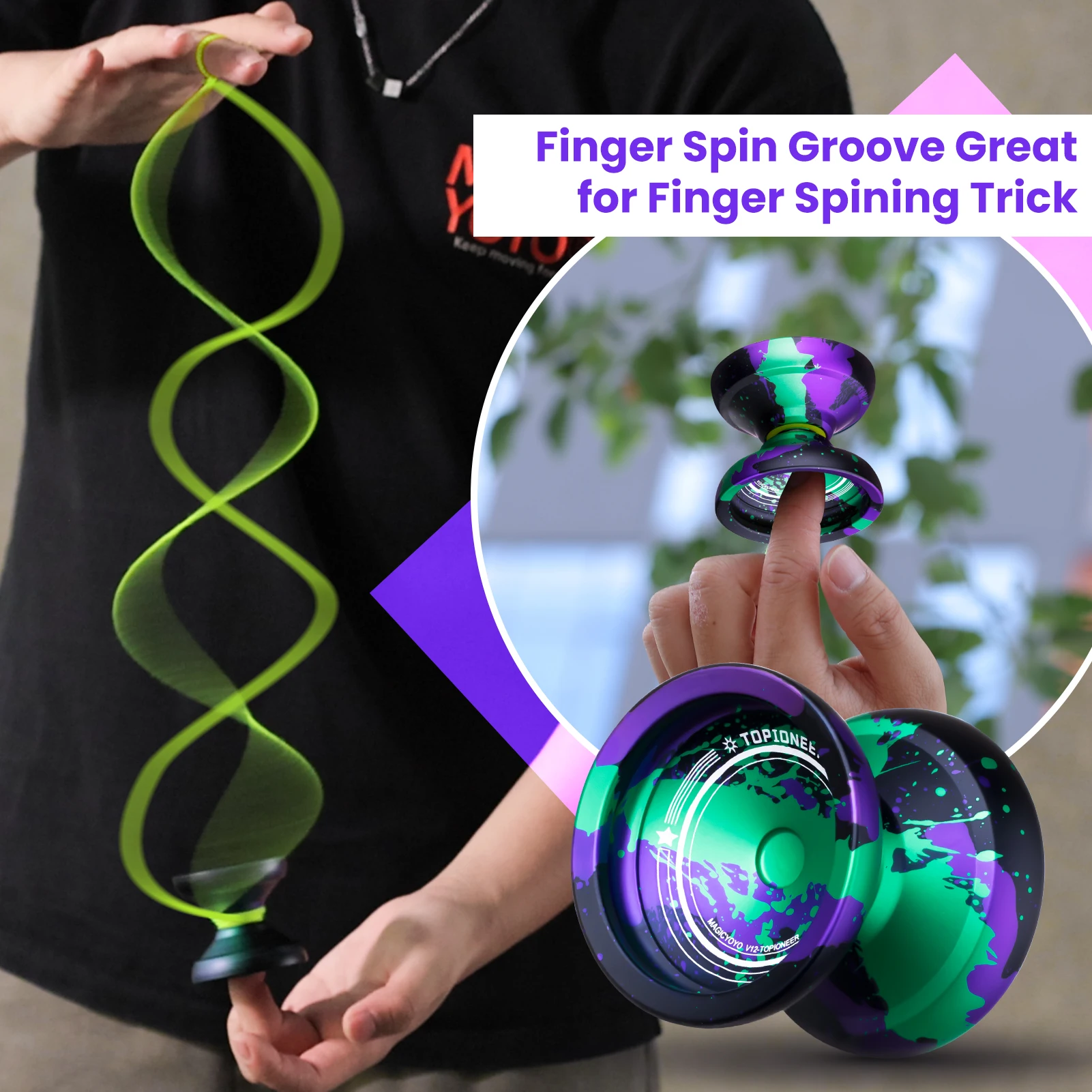 MAGICYOYO V12 Professional Yoyo for Advanced Player, Dual Function Yoyo for Kids Beginner