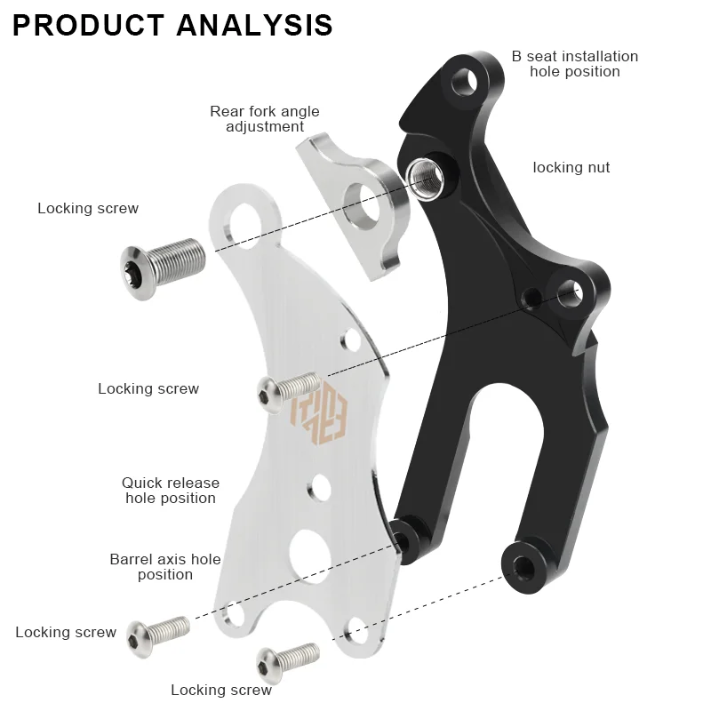 RIDERACE Adapter rowerowy hamulec tarczowy rama MTB V konwerter do montażu hamulców drogowych na tylne koło ciężkie akcesoria do konwersji