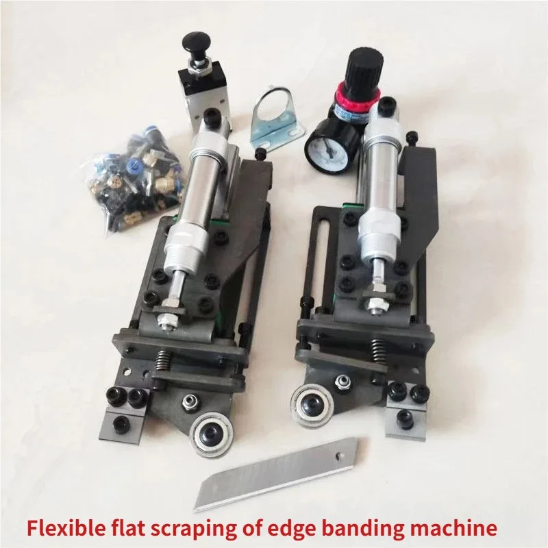 Flexible flat scraping/elastic rubber scraping, for edge banding machine, multi-function, for wire cutting and edge trimming