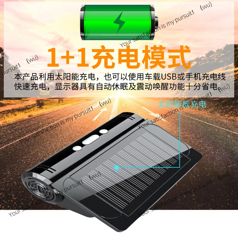 New hidden car solar tire pressure monitor system internal and external tire pressure temperature detector intelligent