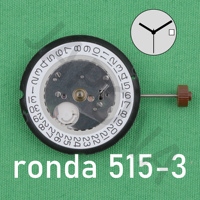 RONDA 515 movement Swiss 515-3 normtech 3 hands quartz movement with date Accessories Repairing Replacement Partswatch movement