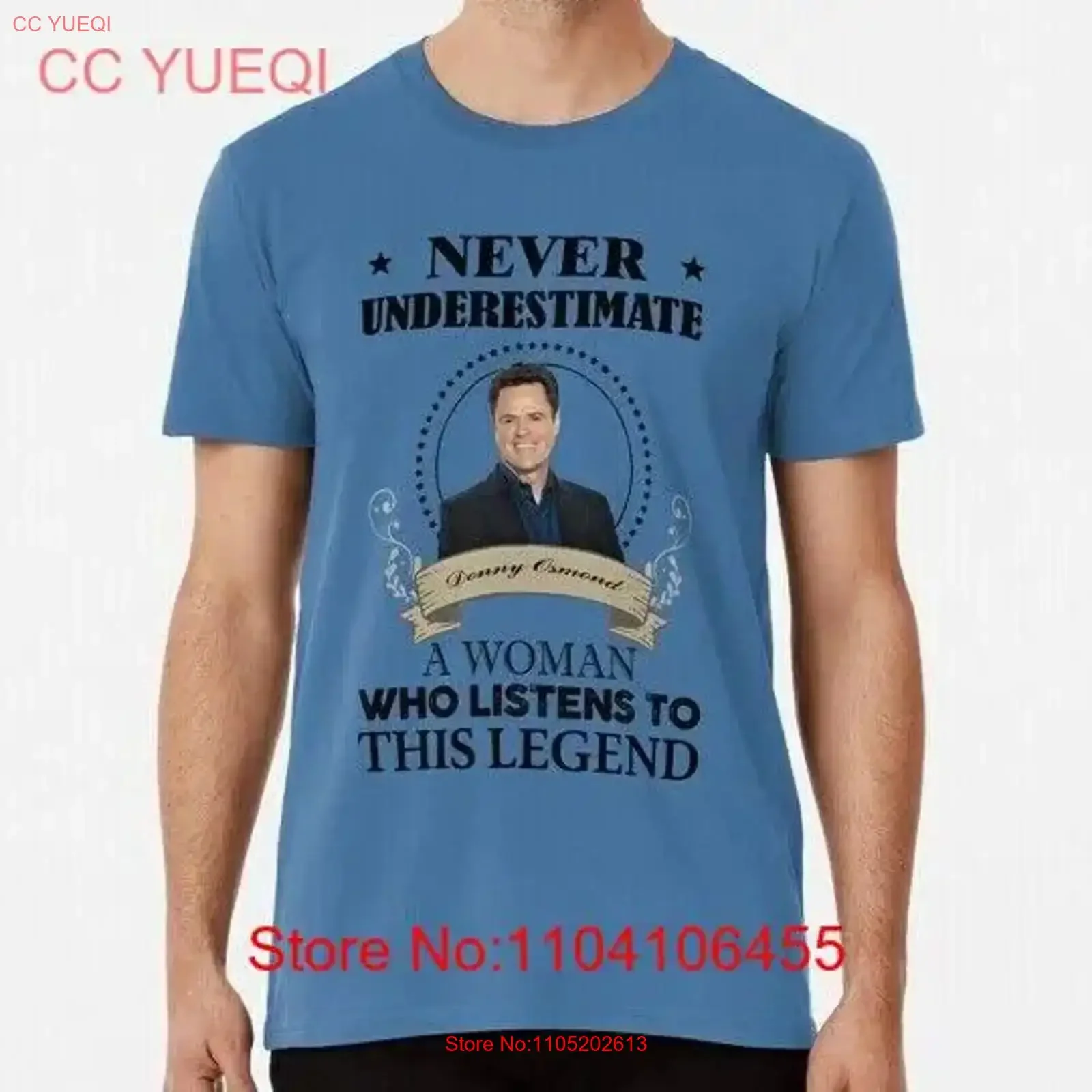 

Funny Donny Osmond Woman Listen This Legend For S 5XL Made in USA T Shirt vintage Washed fashion Slightly Top For Everyday Wear