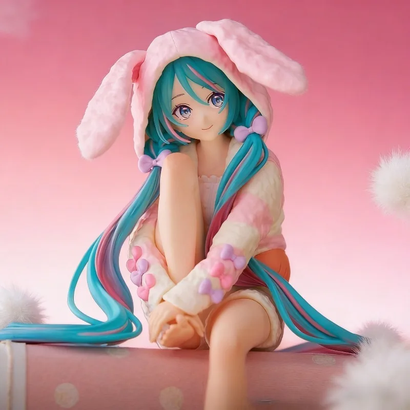 

Hatsune Miku Figure Rabbit Ear Pajamas Ver Anime Statue PVC Model Cute Desktop Ornament Collectible Figurine Gift for Anime Fans
