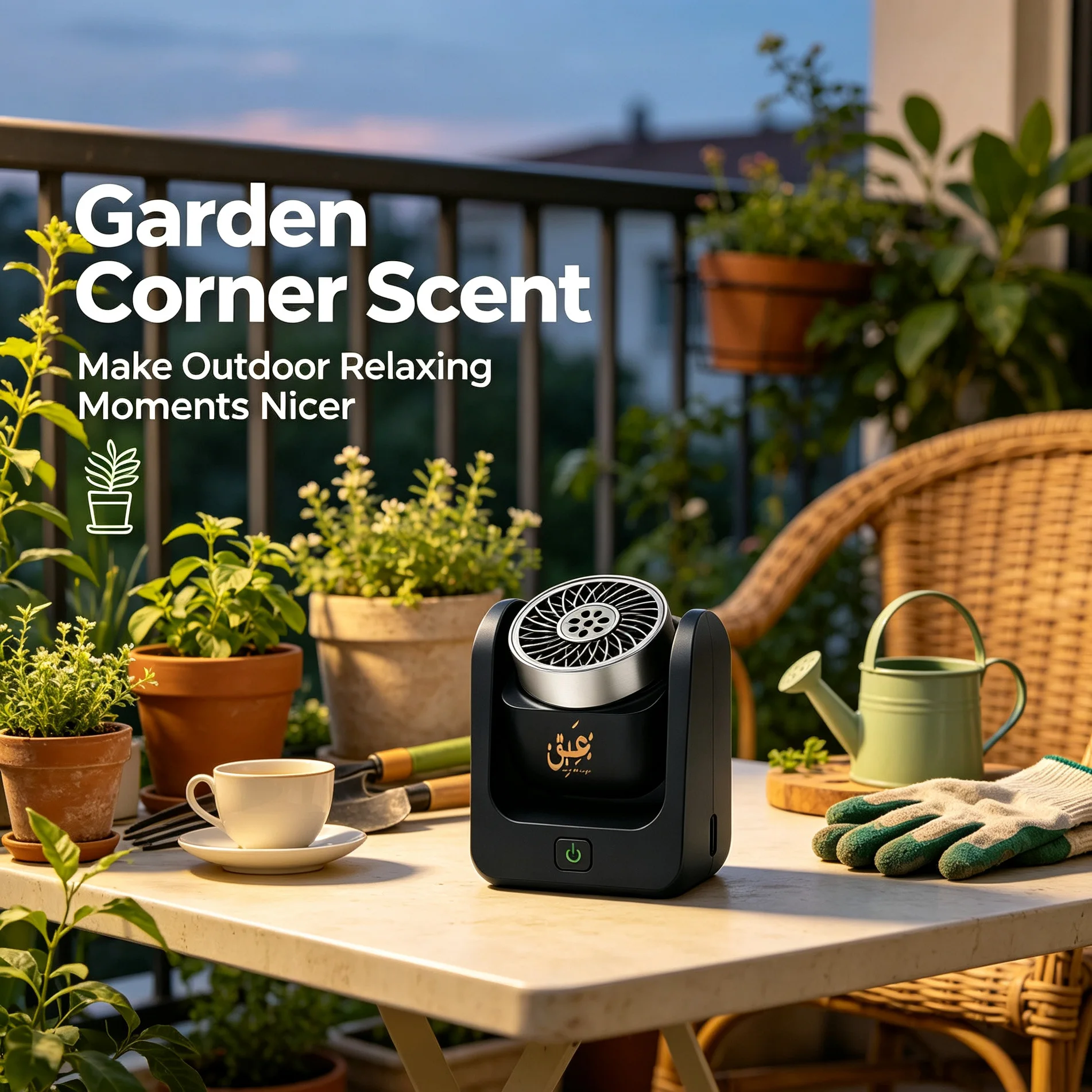 Electronic Aromatherapy Diffuser, Mini Rechargeable Model, Hollow Metal Diffuser Cover, One-Touch Control, Suitable for Multiple Scenarios Such as Study Room, Tea Room, and Car Use