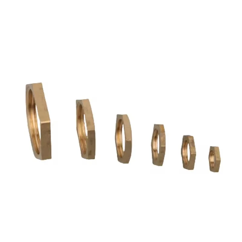 5Pcs/Lot 1/8 1/4 3/8 1/2 3/4 BSP Female Thread Hexagonal Shank Cap Brass Hex Lock Nuts Pipe Fitting