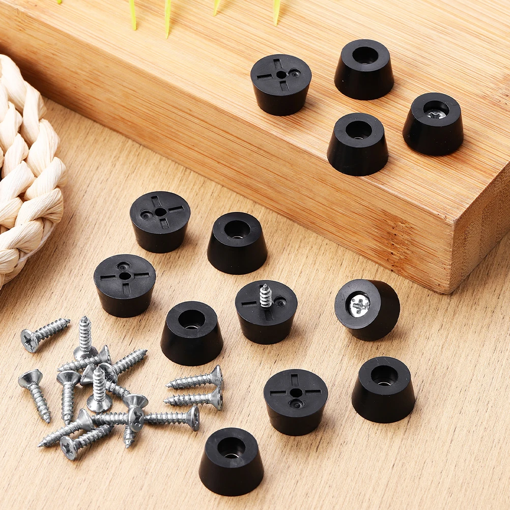 

100pcs Rubber Mount Feet Vibration Pads Furniture Leveling Feet Shock Absorber Anti Skid Floor Protector For Table Chair