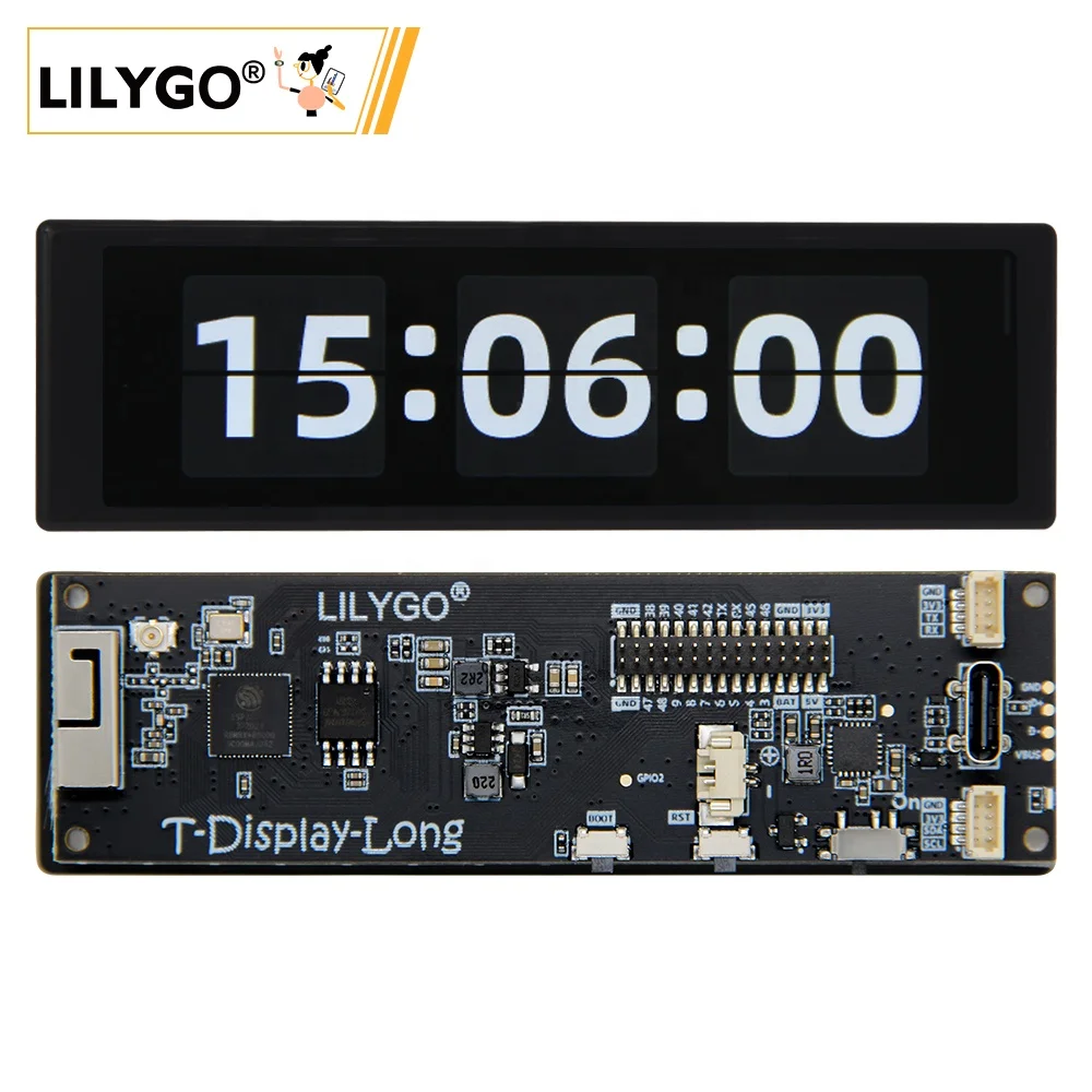 

LILYGO T-Display-S3-Long ESP32-S3 LCD Module 3.4'' 180*640 Capacitive Touch TFT LCD Development Board 5V WIFI&BT QSPI