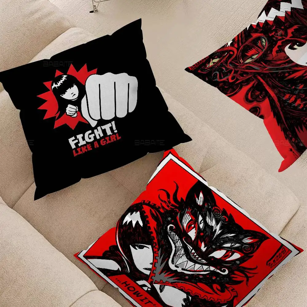 Comics E-Emily The S-Strange Maple Design Cushion Cover Happy Autumn Harvest decor Holiday Decorati Pillow Cover