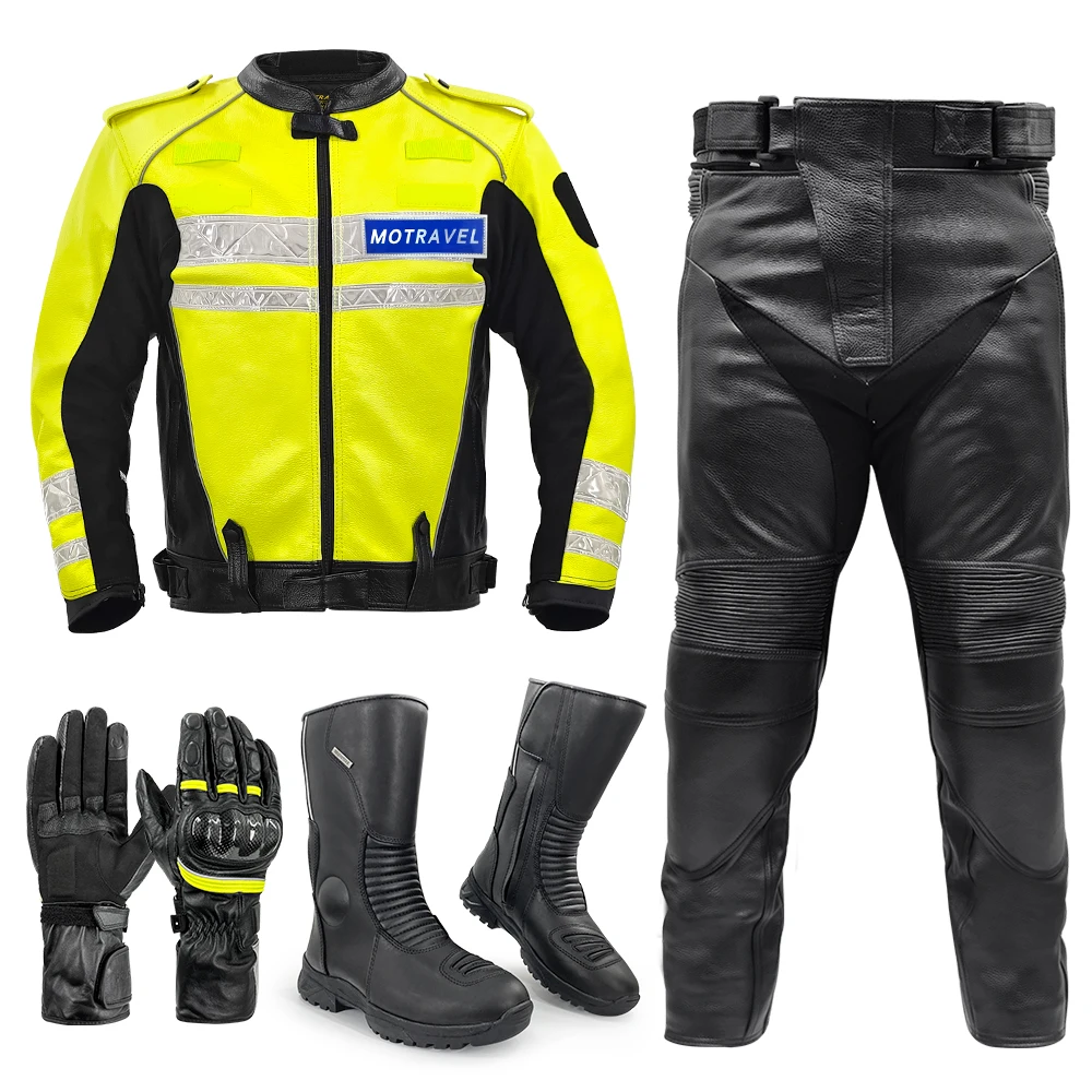 Men's Motorcycle Leather Riding Suit