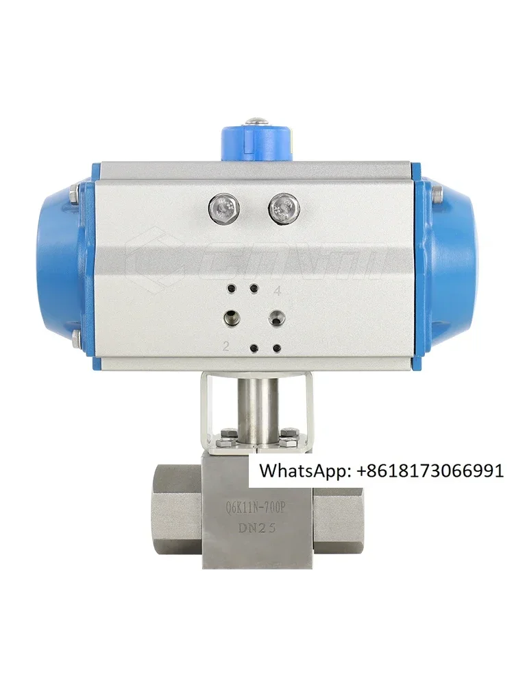 Pneumatic V-shaped regulating ball valve, stainless steel flange, hard seal, high-pressure, American standard quick cut-off