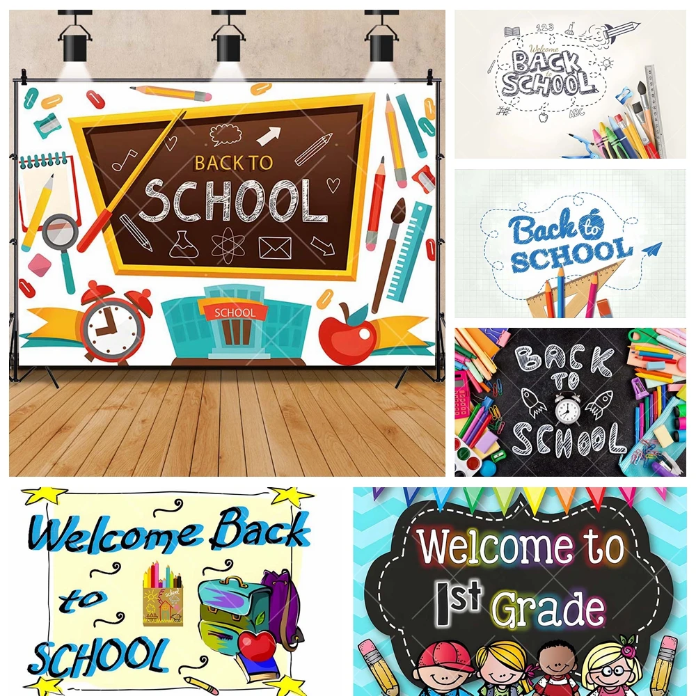 

School Season Back to School Kids Gifts Carnival Student Party Banner Backdrop Custom Kids Photo Poster Decor Studio Background