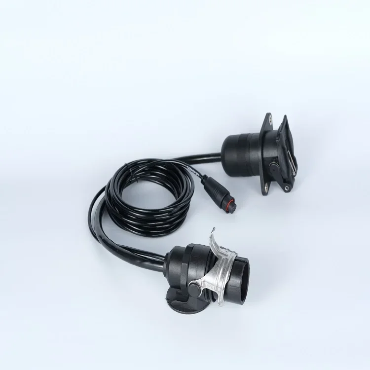 7 Pin Truck Trailer Spiral Cable for Sale Y Cable With M2 6 8 Plug Waterproof Connector