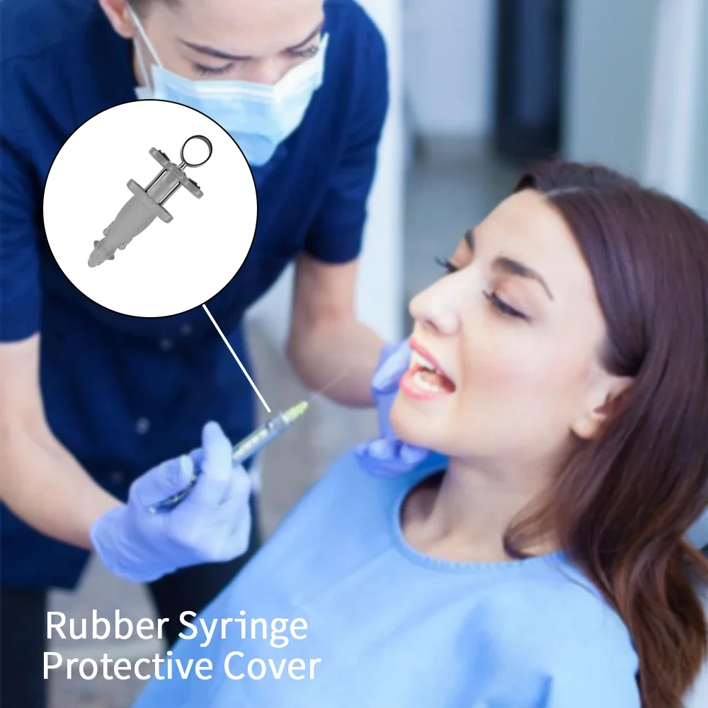 1pcs Rubber Reusable Dental Syringe Sleeve Cute Animals Shaped Dentistry Syringe Protective Cover Dentist Surgical Injector Tool