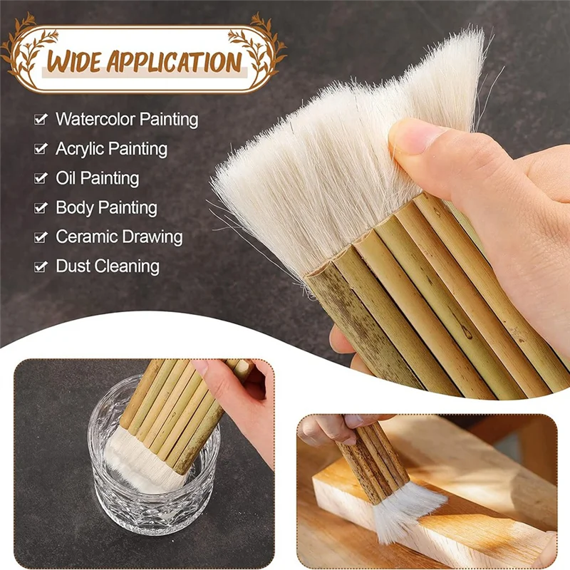Set Kuas Cat Kuas Cat Dekoratif Kuas Artis Lukisan Lukisan Pembersih Debu