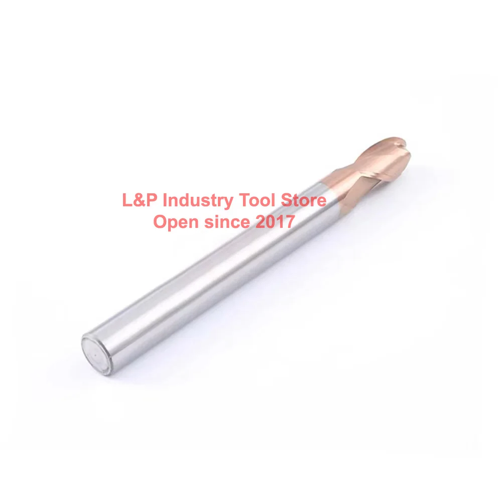 HRC55 2T สองขลุ่ยปลายจมูกบอล CNC Milling Professional CUTTER Router อุปกรณ์เสริมใบมีดเจาะเหล็กทังสเตนเครื่องมือทํางาน