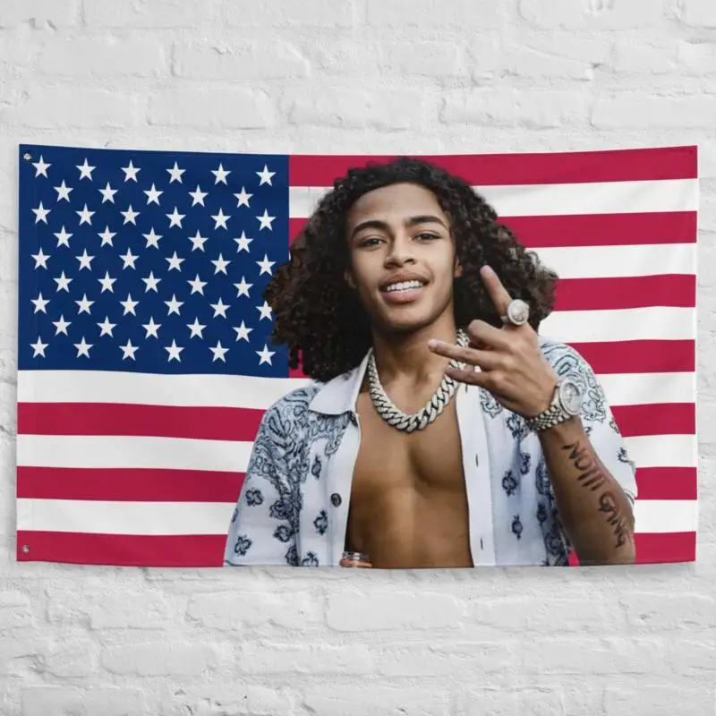 DD Osama Flag Tapestry - Rap Star American Flag Barber Shop Funny Flags for Bedrooms Decoration Garage Outdoor Decors Flaga Hang