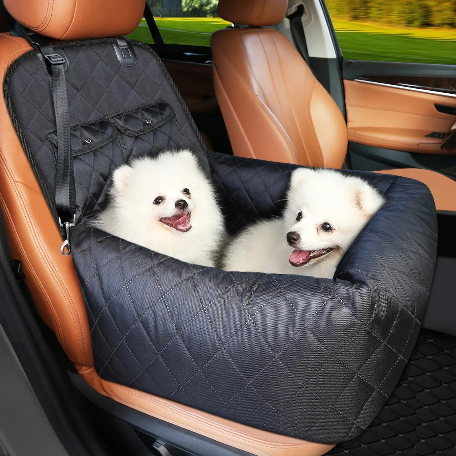 

Portable Car Dog Bed Anti-Dirt Pet Seat Height Increasing Ride Tool Small Portable Dog Seat for Comfortable Travel