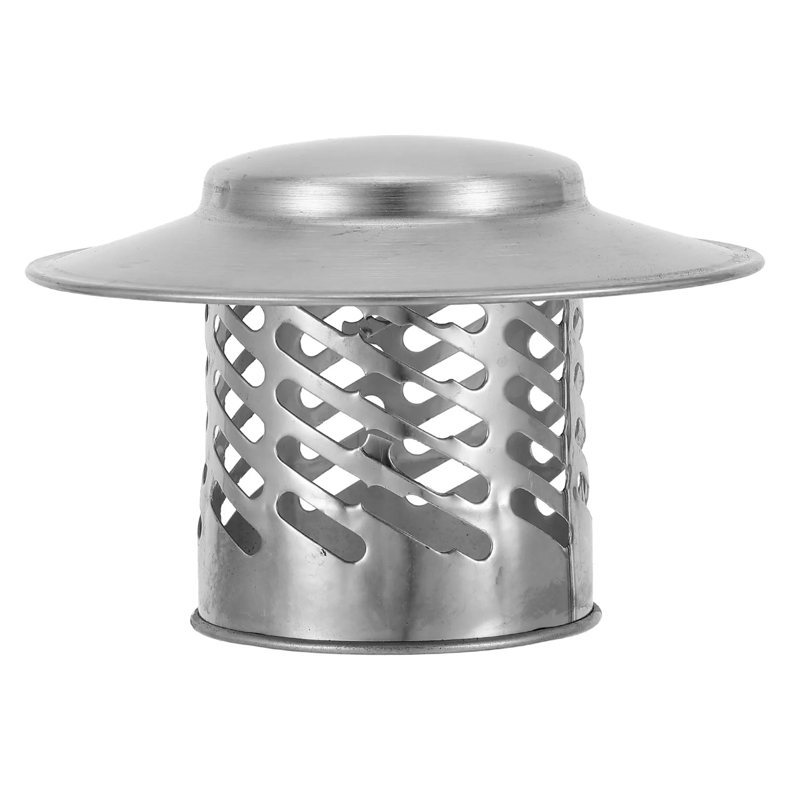 Round Chimney Cap Stainless Steel 8 Inch Cone Top Vent Cover Fireplace Roof Exhaust Flue Pipe Rain Cover Roof Chimney Repair Cap