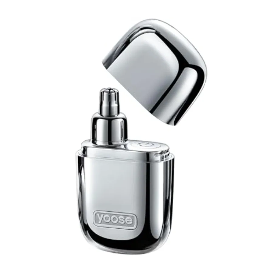 

Rechargeable nose hair trimmer with alloy construction and detachable head for men and women featuring IPX7 waterproof design d