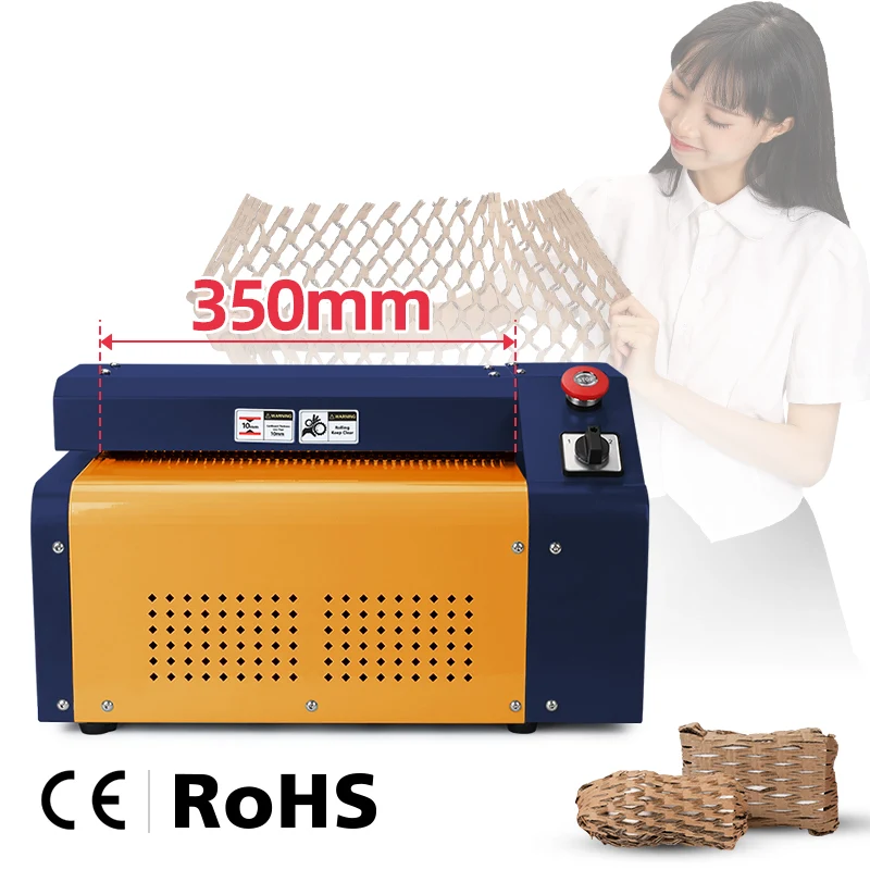 

350mm Online Shop Packaging System Magazine Electric Industrial Shredder Recycling Disintegrator for Cardboard Power