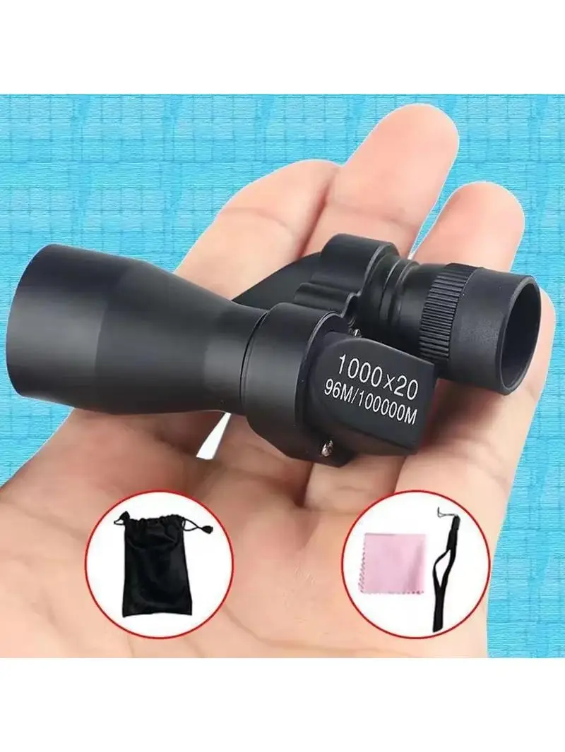 Tragbares Mini-Taschenmonokular-Teleskop mit 1000-facher Vergrößerung und 20-mm-Objektiv für Outdoor-Aktivitäten wie Angeln, Jagd, Camping und Beobachtung.