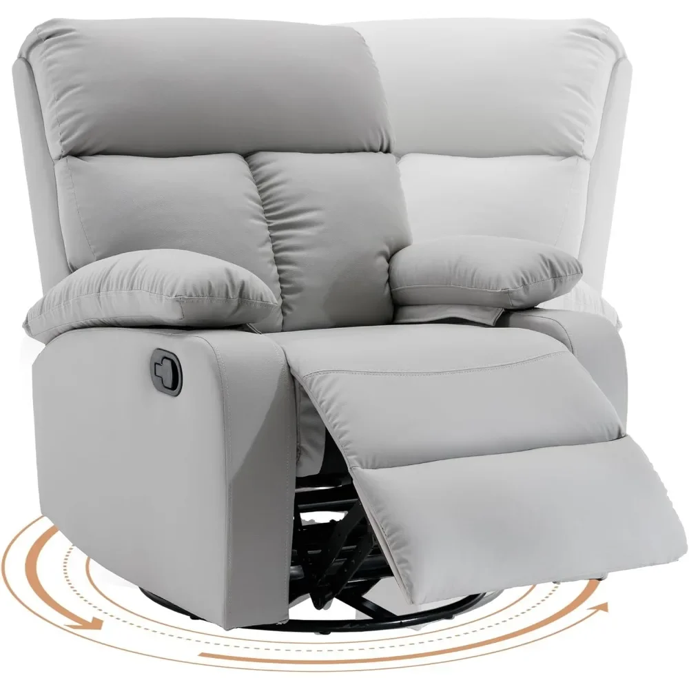 

Swivel Rocker Recliner, Rocking Recliner Chair, Small Rocker Recliners for Small Spaces, Living Room, Bedroom, Nursery, RV