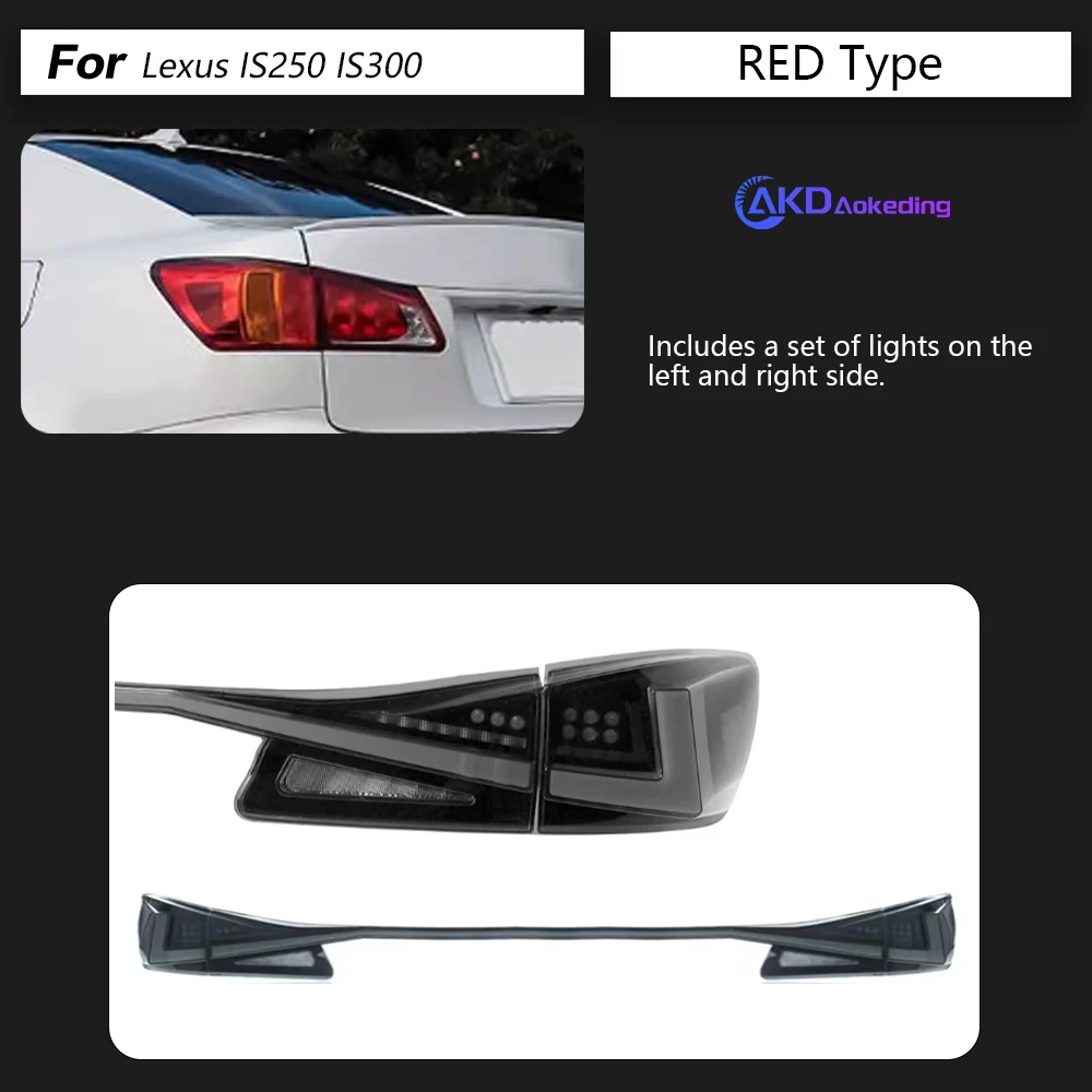 Akd Achterlicht Voor Lexus Is250 Led Achterlicht 2006-2012 Is300 Is300 Achter Mistremrichtingaanwijzer Auto-Accessoires