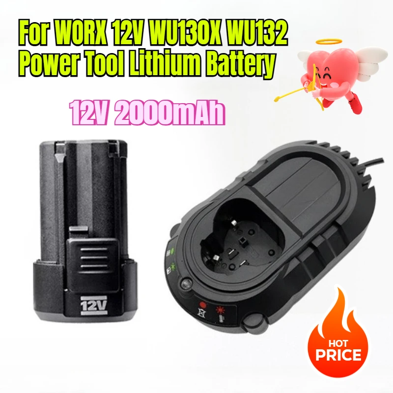 

2000mAh for WORX 12V WU130X WU132 Power Tool Lithium Battery