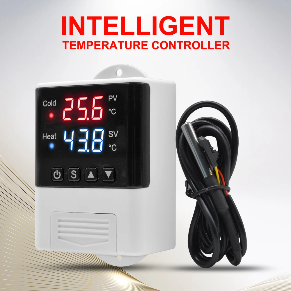 DTC2210 AC 110V 220V Digital Microcomputer Thermoregulator Thermostat Temperature Controller Cooling Heating Switch Dual Display