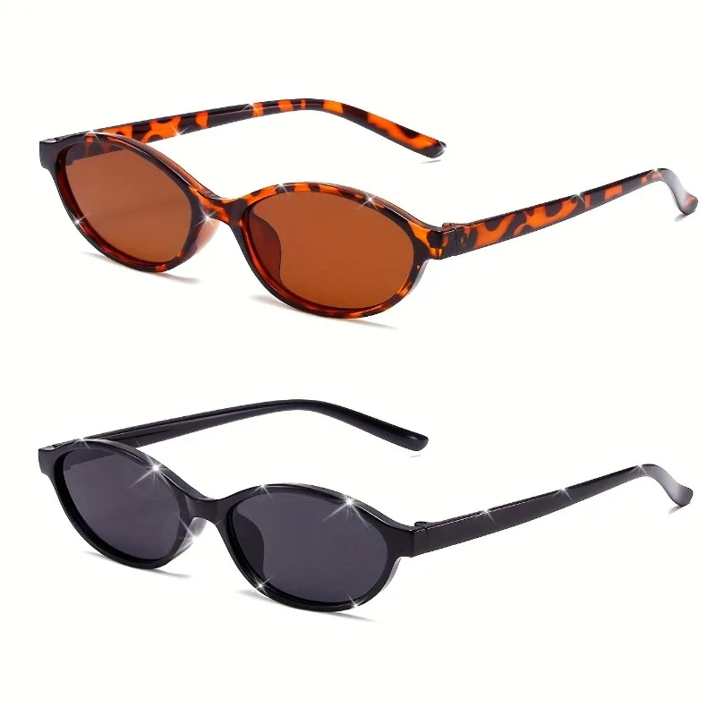 

2 шт., солнцезащитные очки в маленькой оправе в стиле ретро, защита UV400, новые женские модные очки