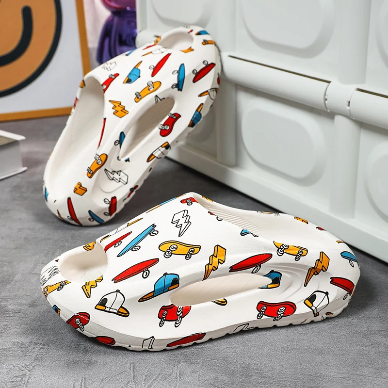 Pantofel dziecięcy Chłopiec Dziewczynki Buty Cartoon Cute Print Kids Cloud Slides Casual Sport Indoor Summer Shoes Boy Slipper Flip Flops