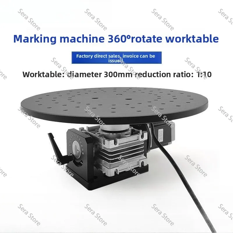 Electric 360° Rotary Turntable Precision Rotating Platform Diameter 300MM Workbench with Speed Controller and Foot Switch