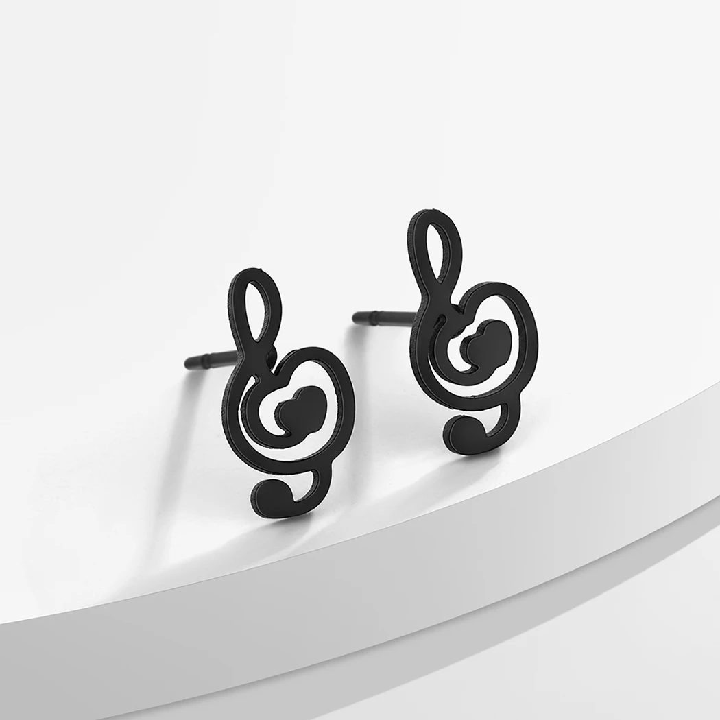 Kinitial Laser carved fashionable stainless steel Treble clef studies, musical key jewelry note studies commemorative gift