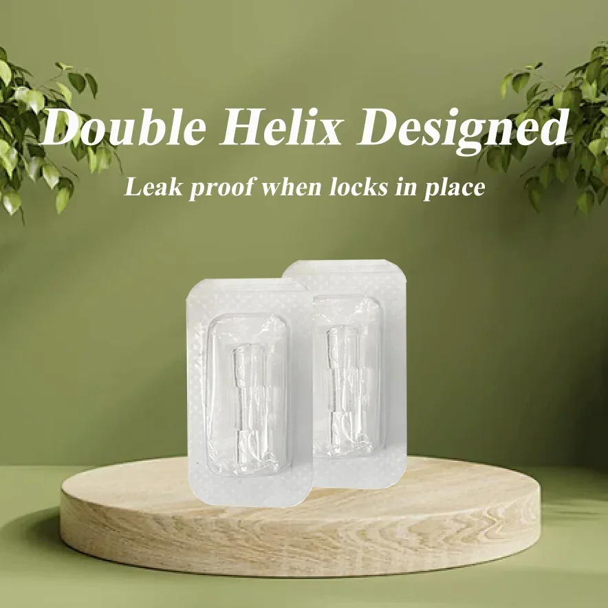 Hot Sale Thread Leak Proof Double Helix Medical Sterile Female Luer Lock AdapterTransparent Plastic Syringe Connector tools