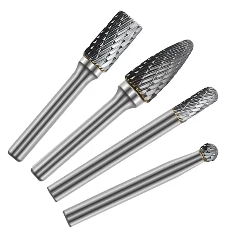 8 قطعة/المجموعة 1/4 بوصة 6 مللي متر التنغستن أداة السلطة كربيد لدغ بت الملفات الدوارة CNC أداة الحفر مجموعة لأداة السلطة #4