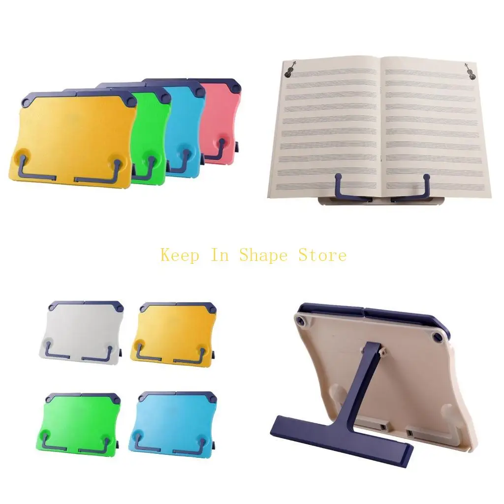 U1JC Foldable Portable Laptop Stand Desk Book Holder Study Bookstand, Sheet Music Shelf for Reading with Adjustable Height