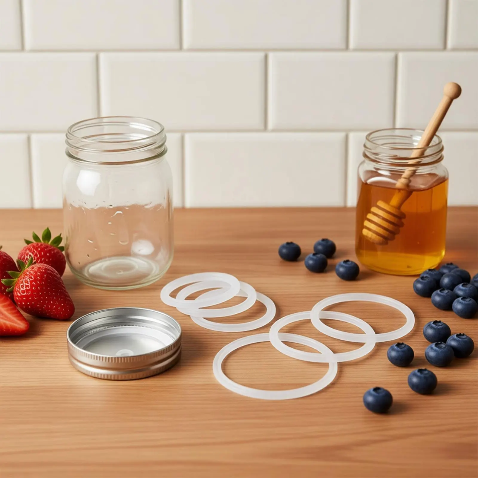 

3Pcs Silicone Sealing O-Rings Thermoses Cover Lids Gaskets Water Bottle Mason Jar Leak-Proof Seal Rings for Outdoor Vacuum Cups