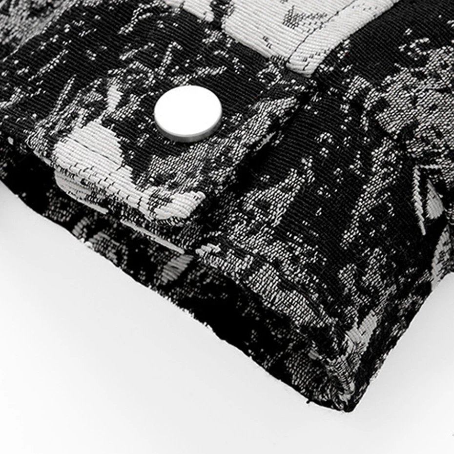 Spring Autumn Flowers Knitted Jacket Men Fashion Casual Button Jacket Male