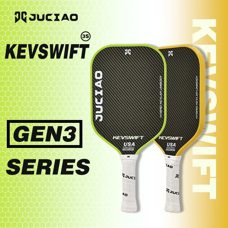 JUCiAO Hybridaramid Surface FiberPickleball Thermoformed Gen3 ลูกปิงปองไฮบริดอะรามิด เซอร์เฟซไฟเบอร์ พิคเคิลบอล เทอร์โมฟอร์ม รุ่นที่ 3 |   ผนังฉีดโฟมยูนิบอดี้ (16 มม.)
