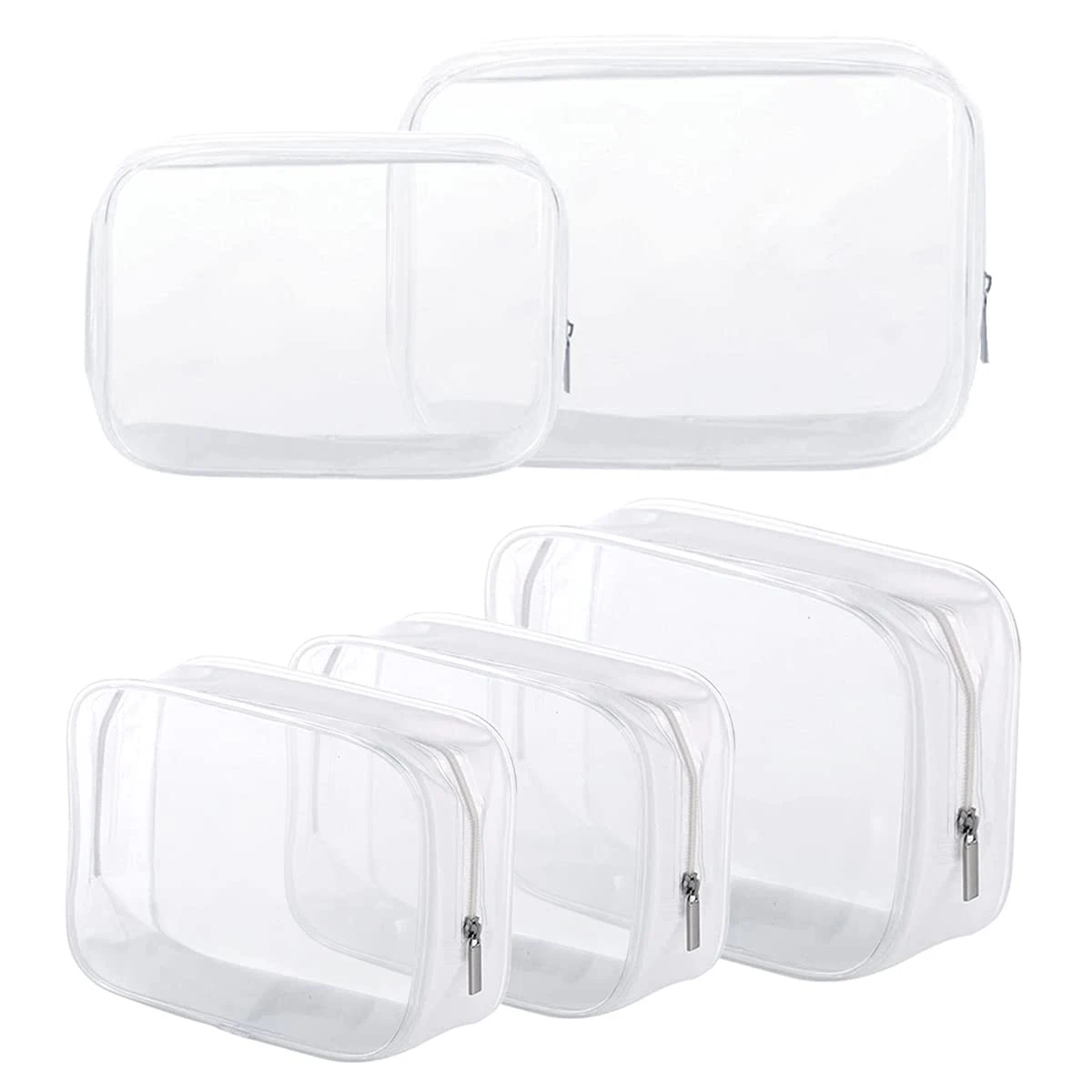 1/3PCS Waterproof Clear Cosmetic Holder Bag Women Travel Makeup Bag PVC Make Up Bath Toiletry Wash Beauty Organizer Pouch Case