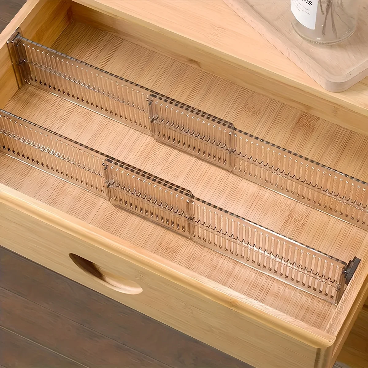 Adjustable Drawer Dividers 1/2/3 Pairs Expandable Grid Plastic Organizers Customizable Space Saver Durable Material for Home