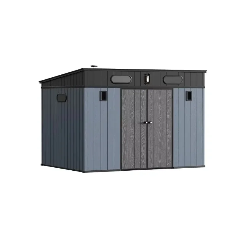 Plastic Garden 10x10 Shed Outdoor Storage Garden Tool House Backyard Waterproof Locker Box Deposit