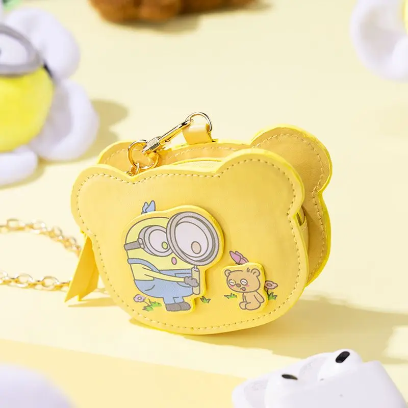 

Minion Earphone Bag Zero Wallet Hanging Rope Cartoon Despicable Me Storage Portable Waterproof Organizer for Headphones Travel