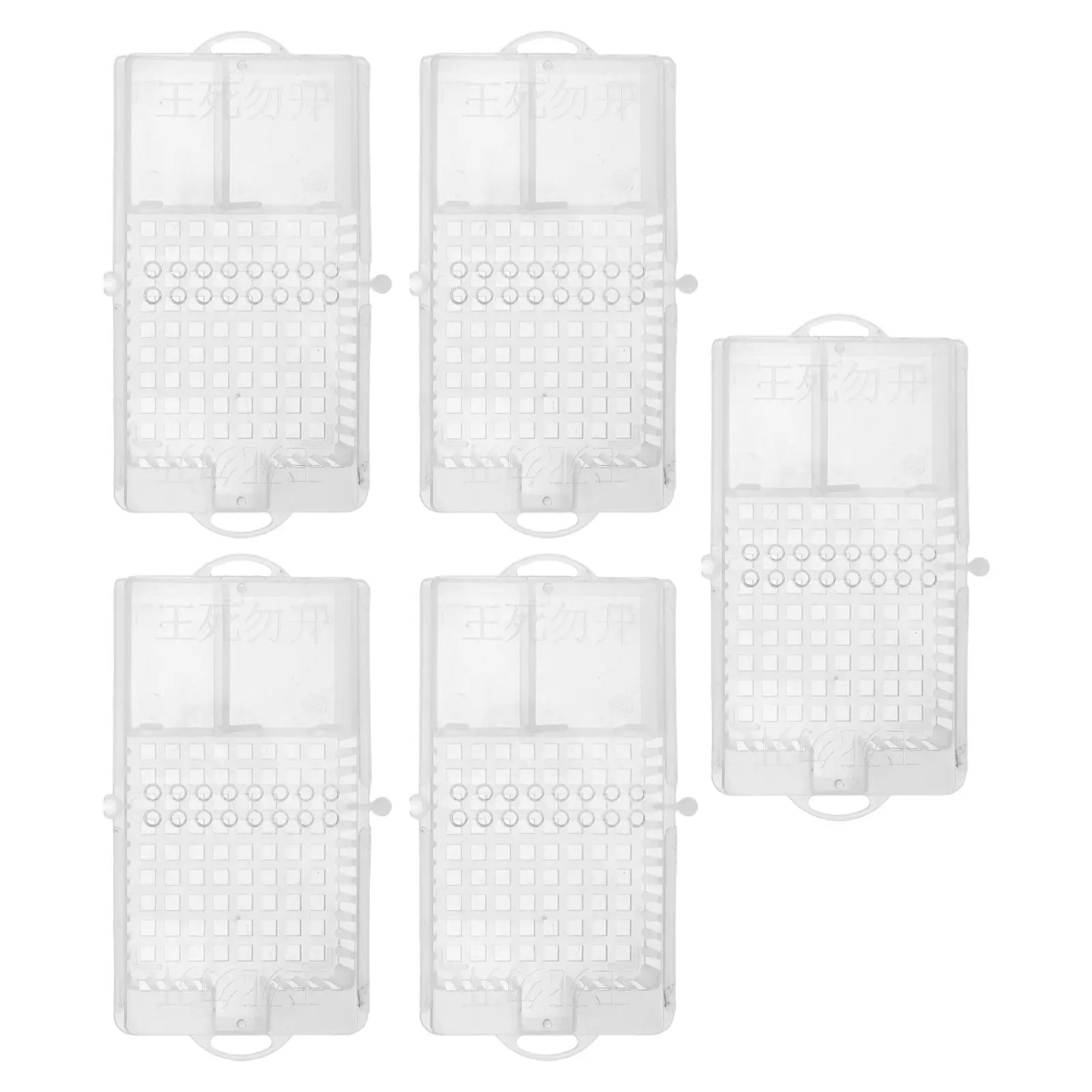 5Pcs Transparent Bee Queen Cage Plastic Rearing Box Beekeeper Supplies Dual Chamber Observation Hive Transport Box