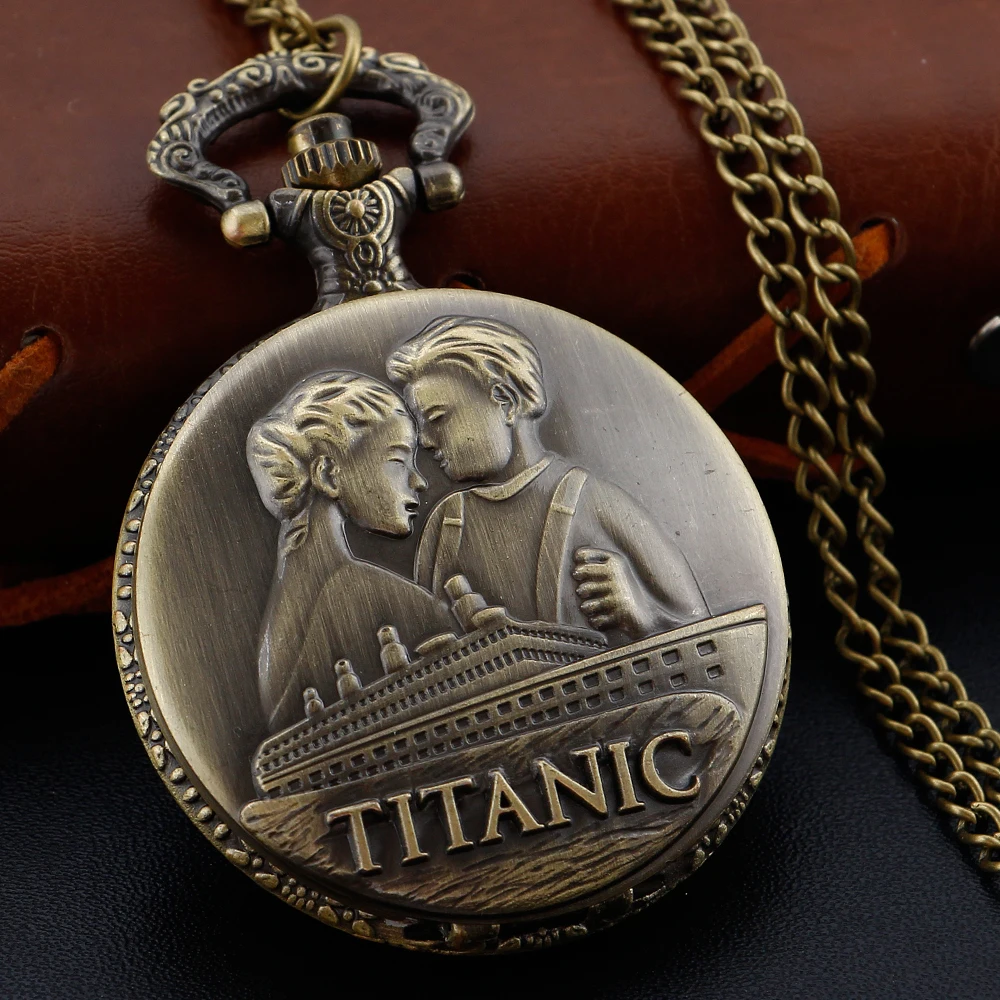 Titanic Movie Quartz Pocket Watch Vintage Gentleman Style Series Necklace Pendant Accessories Clock Commemorative Gift