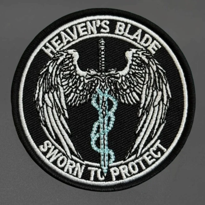 Parche bordado táctico Heaven's Blade con velcro gancho y bucle - imagen 5