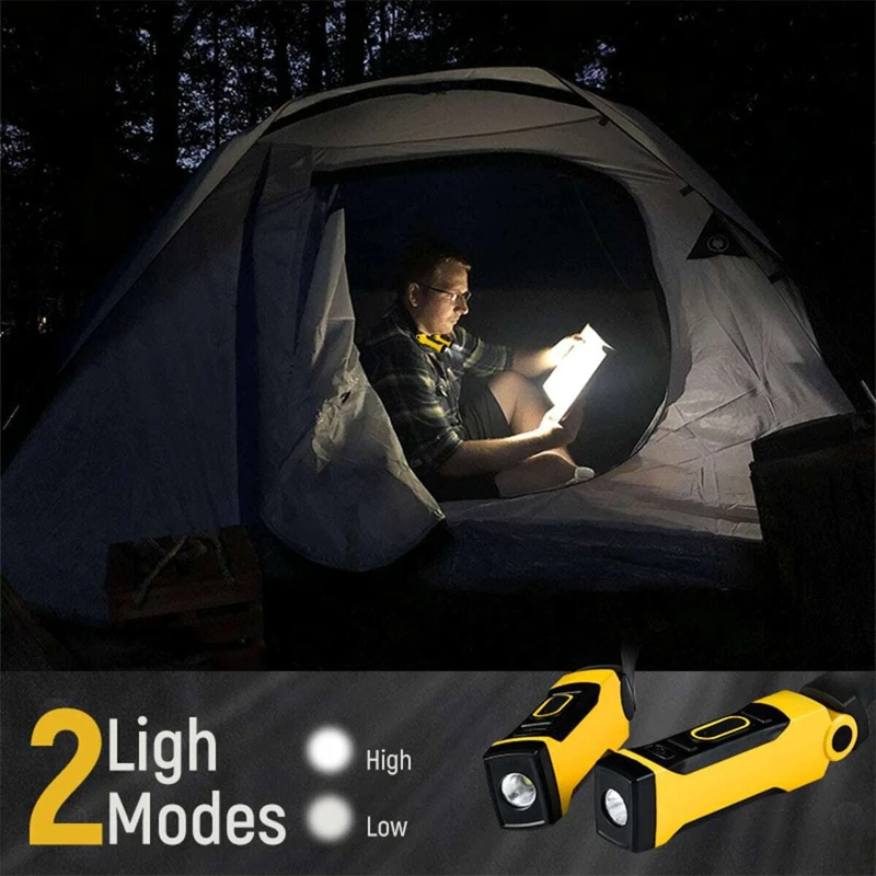 Portable LED Neck Light Rechargeable Book Light 2 Brightness Levels Bendable Arms Ideal Using for Reading Camping Repairing