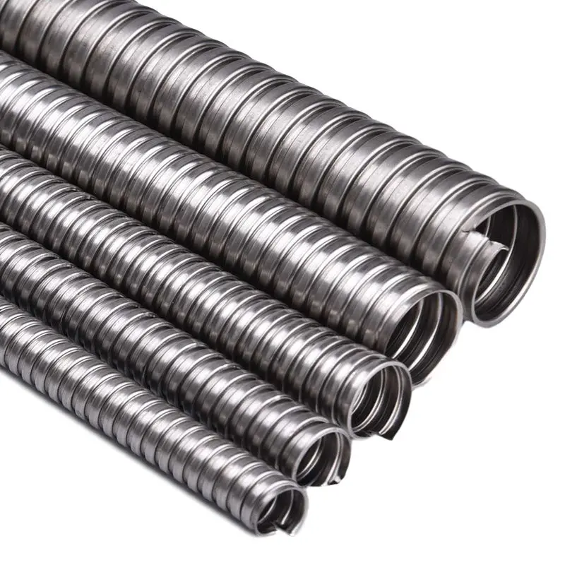 1~3meters 4mm-100mm 304 Stainless Steel Corrugated Tube Wire And Cable Protection Conduit Snake Skin Tube Plastic Wrapped Hose